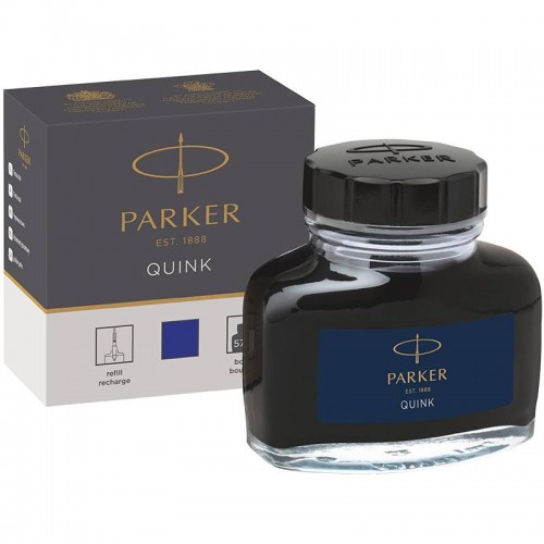 Темно-синие чернила во флаконе Parker (Паркер) Quink Bottle Blue/Black Ink в Челябинске
