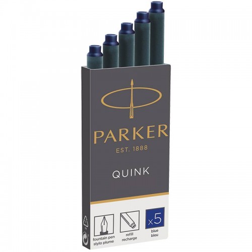 Синие картриджи Parker (Паркер) Quink Cartridges Blue 5шт в Челябинске
