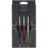 Набор Parker Jotter London Trio: гелевая ручка Red CT + шариковая ручка Blue CT + карандаш Stainless Steel CT и ежедневника триколор в Челябинске