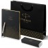 Набор Parker Jotter Stainless Steel GT из перьевой ручки и ежедневника недатированного черного цвета в Челябинске