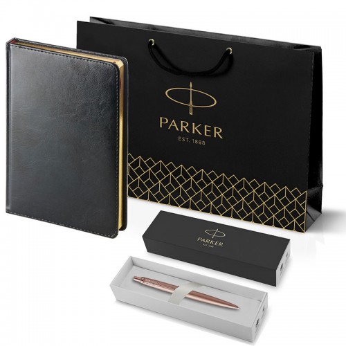 Набор Parker Jotter XL SE20 Monochrome Rose Gold из шариковой ручки и ежедневника черного цвета в Челябинске