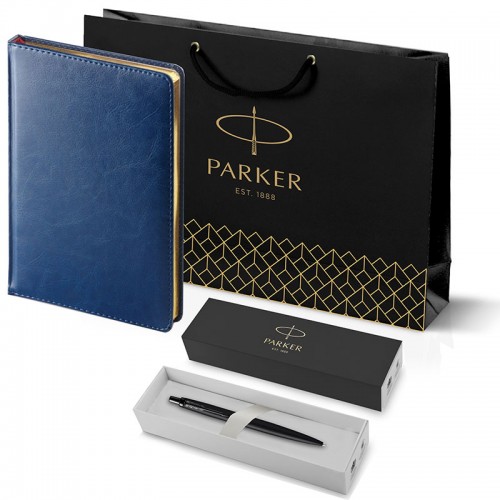 Набор Parker Jotter XL SE20 Monochrome Black из шариковой ручки и ежедневника синего цвета в Челябинске