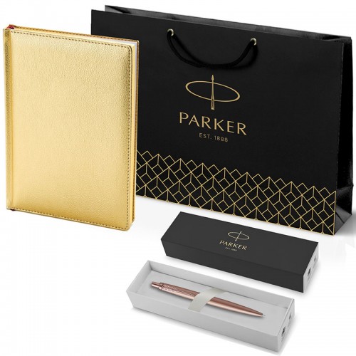 Набор Parker Jotter XL SE20 Monochrome Rose Gold из шариковой ручки и ежедневника золотого цвета в Челябинске