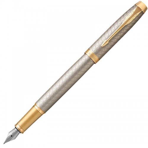 Перьевая ручка Parker (Паркер) IM Premium Warm Silver/Gold GT F в Челябинске
